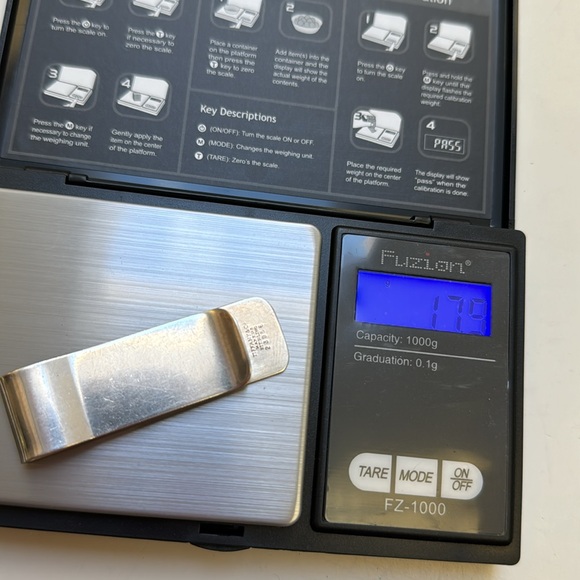 Tiffany & Co. Sterling Silver Vintage Men’s Money Clip-pouch-box-17.9 grams - Picture 6 of 9